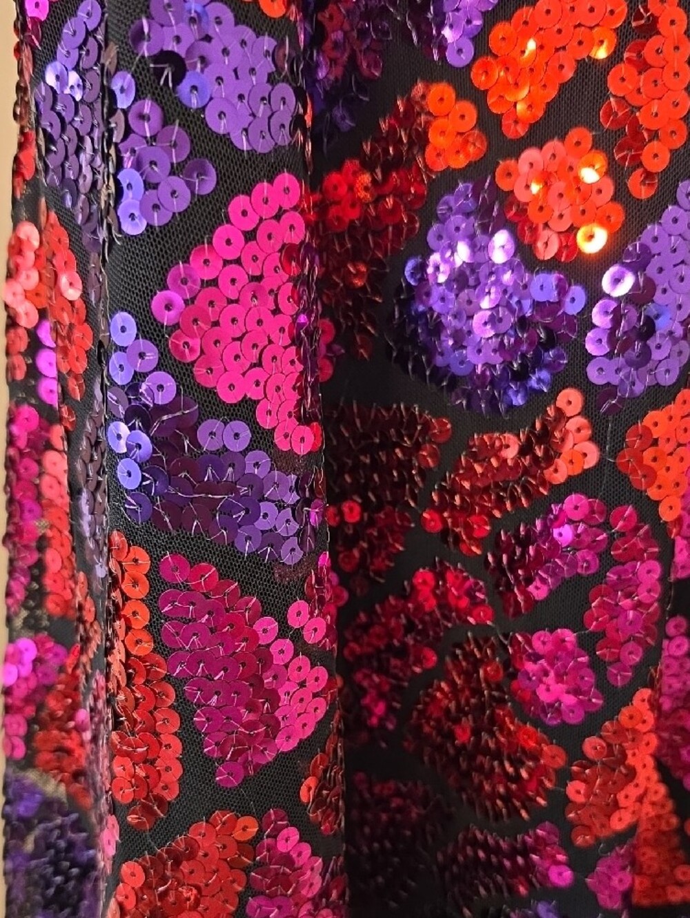 Hutch Sequin Midi Slip Dress in Purple and Pink-Red Mix - Picture 7 of 7
